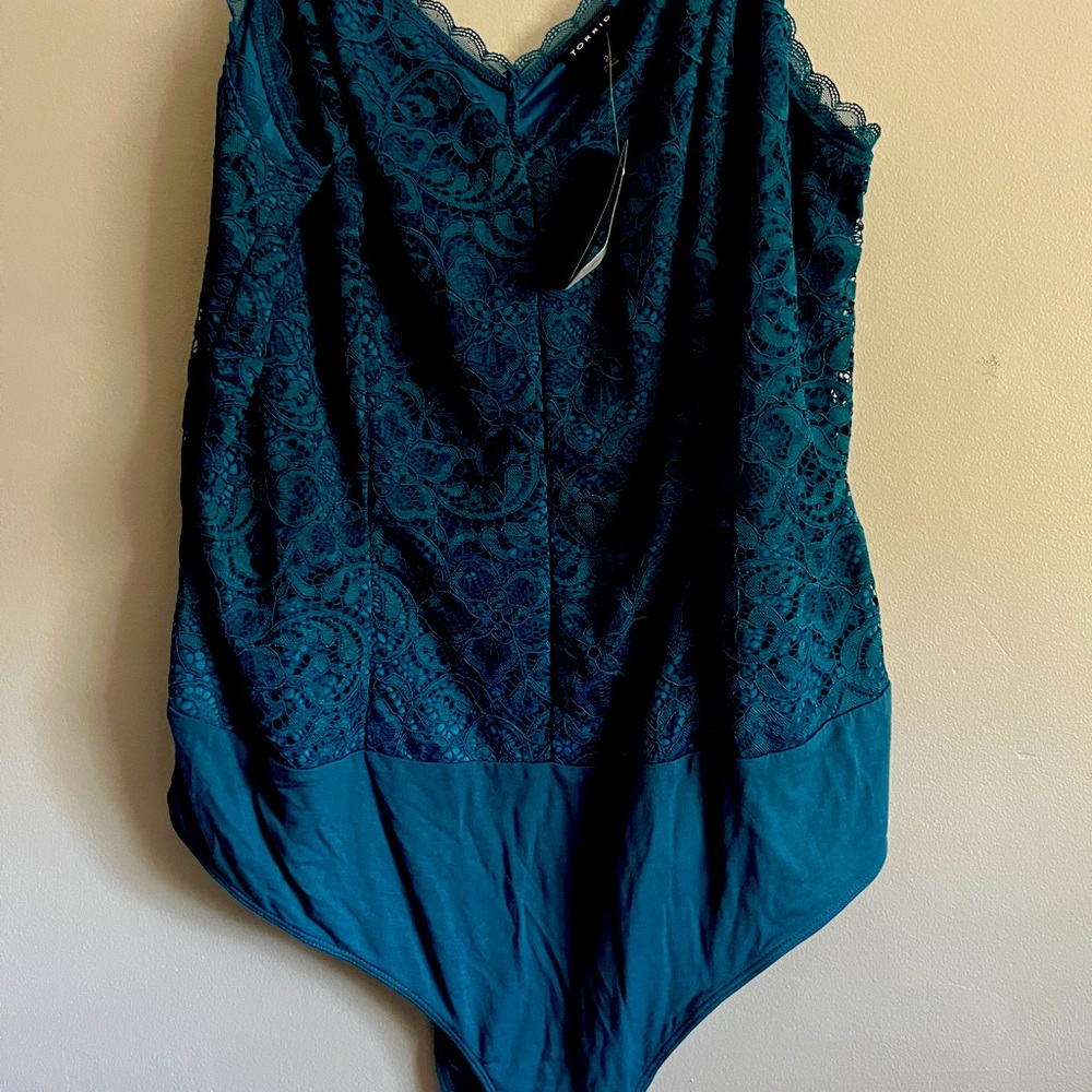 One piece teal bodysuit